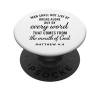 Matteo 4:4 Ogni parola da Dio Scrittura Bibbia Versi Preghiera PopSockets PopGrip Adesivo