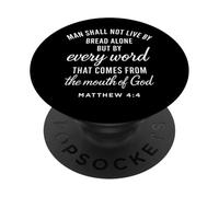 Matteo 4:4 Ogni parola da Dio Scrittura Bibbia Versi Preghiera PopSockets PopGrip Adesivo