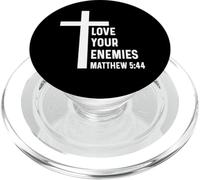 Matteo 5:44 5 44 Dio Gesù Croce Amore nemici cristiani PopSockets PopGrip per MagSafe