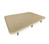 Mattfy - Base imbottita 3D extra rinforzata, grande stabilità, con barre di rinforzo e 6 gambe metalliche filettate da 27 cm, 105 x 190, beige