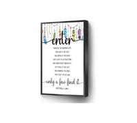 Matthew 7:13-14 Scripture Art Canvas, Narrow Gate Quote in Boho Style for Christian Home(Unframed,08x12inch(20x30cm))
