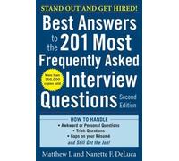 Matthew DeLuca Best Answers to the 201 Most Frequently Asked Interv (Tascabile)