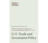 Matthew J. Slaughter U.S. Trade Policy (Tascabile)