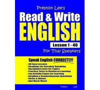 Matthew Preston Preston Lee's Read & Write English Lesson 1 - 40 For (Tascabile)
