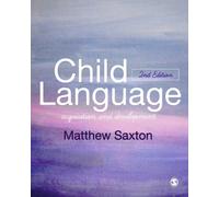 Matthew Saxton Child Language (Tascabile)