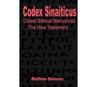 Matthew Simmons Codex Sinaiticus (Tascabile)
