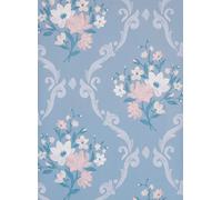 Matthew Williamson Carta da parati Almudaina - Powder Blue/ Creme/ Blush