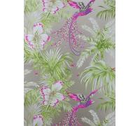Matthew Williamson Carta da parati Bird of Paradise - Kiwi/ Violet/ Metallic Gilver