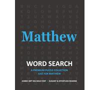 Matthew Word Search Puzzle Book • Jumbo 30pt Large Print Brain Games • Personalized Gift for Relaxing Fun and Easy Reading: Hours of Engaging ... Birthdays, Holidays, or Any Special Occasion