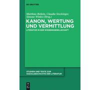 Matthias Beilein Kanon, Wertung und Vermittlung (Copertina rigida)