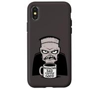 Mattina Cattivo Caffè Buono Mostro Rianimato Raccapricciante Divertente Custodia per iPhone X/XS