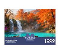 Mattina d'autunno ai Laghi di Plitvice Puzzle in Legno Impermeabile Puzzles Da 1000 Pezzi Regali Per Adulti Impossibili Giochi Educativi