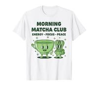 Mattina Matcha Club Energia Focus Peace Matcha Tea Amante Maglietta