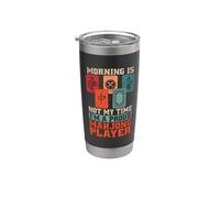 Mattina non è il mio momento Sono un giocatore Mahjong amante Mahjong Bicchiere termico in acciaio inox doppia parete