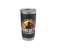 Mattina non è il mio tempo Sono un lavoratore concreto Finitore di calcestruzzo Bicchiere termico in acciaio inox doppia parete