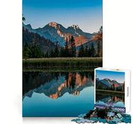 Mattinata tranquilla ad Almsee, Austria Puzzle da 1000 pezzi per ragazzi Esercizio mentale, divertimento leggero, taglio preciso, regalo premuroso (38x52cm)