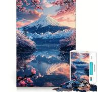 Mattinata tranquilla sul Monte Fuji Puzzle da 1000 pezzi per ragazzi Gioco di abilità e ragionamento Divertimento condiviso Taglio preciso Decorazione murale (38x26cm)