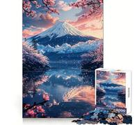 Mattinata tranquilla sul Monte Fuji Puzzle da 1000 pezzi per ragazzi Migliora la memoria Design antistress Assemblaggio Regalo sentito (38x52cm)