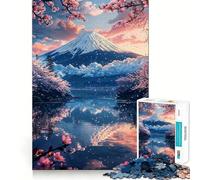 Mattinata tranquilla sul Monte Fuji Puzzle per ragazzi da 1000 pezzi Gioco mentale per il tempo libero Taglio di alta qualità Regalo premuroso (50x75cm)