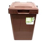 Mattiussi Ecologia Pattumiera Plastica 100% riciclabile 25 Lt Marrone 19007