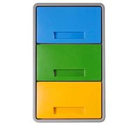 MATTIUSSI TRIS MINICOPERCHI DI RICAMBIO POLYMAX ECOLOGIA (BLU/GIALLO/VERDE)
