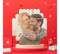 Mattoncini costruzione personalizzati con foto, Puzzle di blocchi personalizzati, Immagine a forma di Ottagono, Regali di San Valentino personalizzati per lui, lei, coppie
