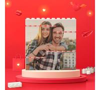 Mattoncini costruzione personalizzati con foto, Puzzle di blocchi personalizzati, Immagine a forma di Quadrato, Regali di San Valentino personalizzati per lui, lei, coppie