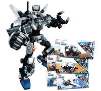 Mattoncini Costruzioni Robot Componibile 384 Pezzi 6 Veicoli Singoli Nice