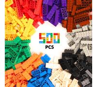 Mattoncini da Costruzione 500 Pezzi 14 Forme 10 Colori Blocchi Creativi per
