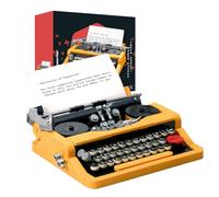 Mattoncini da costruzione retrò per macchina da scrivere: set di scale da costruzione fai da te, modello da collezione per adolescenti adulti, giocattolo da scrivania nostalgico con parti di montaggio