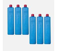 Mattoncini di ghiaccio riutilizzabili per refrigeratori, confezione da 6 pezzi, 200 ml, in plastica dura di lunga durata, a prova di perdite, impilabili, per il pranzo, campeggio, picnic
