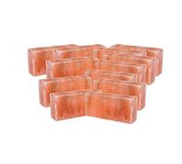 Mattoncini di sale rosa dell'Himalaya, 100% naturale puro sale rosa, 20,3 x 10,2 x 5,1 cm (confezione da 10) per spa, sauna, miglioramento della casa, progetti fai da te