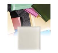 Mattoncini rettangolari in cristallo trasparente, confezione da 100 blocchi di vetro quadrati, multicolore, 9,9 x 9,9 x 0,8 cm, per pareti divisorie