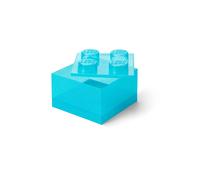 Room Copenhagen LEGO Storage Brick - Scatola portaoggetti in plastica con 4 pomelli glitterati, impilabile, con coperchio, per bambini e adulti, organizer da scrivania e scatola dei giocattoli