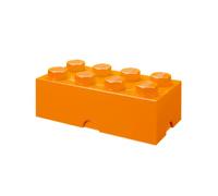 Mattoncino-contenitore Lego a 8 Bottoncini, Contenitore Impilabile, 12 L, Arancione