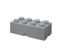 Mattoncino-contenitore Lego a 8 Bottoncini, Contenitore Impilabile, 12 L, Grigio