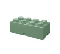 Mattoncino-contenitore Lego a 8 Bottoncini, Contenitore Impilabile, 12 L, Sabbia Verde