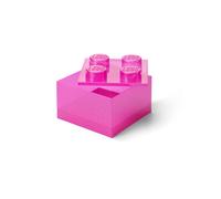 Mattoncino-contenitore rosa trasparente