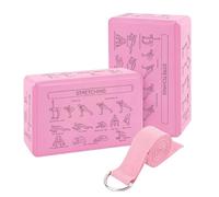 Mattone di yoga- Set di schiuma leggera antiscivolo 23 x 15 x 7,5 cm, attrezzatura per blocco di supporto yoga| Ornamento yogamultifunzionale per donne principianti, meditazione, stretching, equi