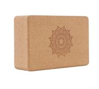 Mattone in sughero naturale per esercizi di squat e supporto posturale durante yoga, pilates, barre e allenamento funzionale del movimento (B)