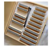 Mattone sonoro per glockenspiel con piastra in alluminio a 17 note con cassa di risonanza e scatola di legno
