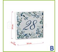 MATTONELLA IN CERAMICA CON APPENDINO NUMERO CIVICO CON DECORO PERSONALIZZABILE