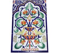 Mattonella in ceramica dipinta a mano in stile orientale, piastrelle murali mediterranee 45x30 cm (06-59)