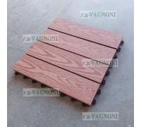 MATTONELLE MATTONELLA cm. 30x30 IN WPC PAVIMENTO LEGNO COMPOSITO TEAK PLASTICA