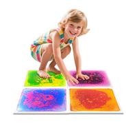 Mattonelle sensoriali per pavimento, confezione da 4 - Conformi alla norma EN71, marcatura CE, liquido non tossico per stimolare il tatto per autismo, ADHD e DSP - Gioco tattile stimolante per aule