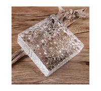mattoni di vetro di processo, Parete divisoria decorativa insonorizzata con isolamento termico in blocchi di vetro di cristallo for la privacy del bagno, 3,9x3,9x1,9 pollici(5pcs)