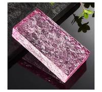 Mattoni in vetro trasparente, Mattone di vetro multicolore 20x10x5 cm for trasmissione della luce e privacy(Pink)