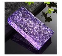 Mattoni in vetro trasparente, Mattone di vetro multicolore 20x10x5 cm for trasmissione della luce e privacy(Purple)