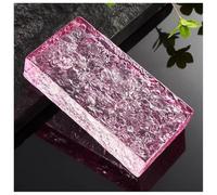 Mattoni in vetro trasparente, Mattone Di Vetro Rettangolare Solido Trasmissione Della Luce E Privacy Multicolor 20x10x5 cm(Pink)