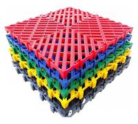 mattoni industriali collegati, Piastrelle for pavimenti con drenaggio ad incastro, confezione da 4/10/16/20 pezzi, multicolore(1,10 pieces)